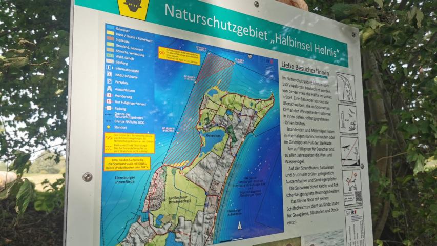 Hinweistafel &quot;Naturschutzgebiet Halbinsel Holnis&quot;